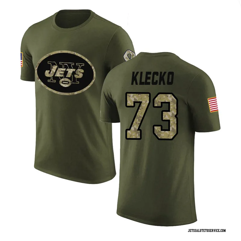 Joe Klecko Jets Jersey Limited 2017 #73 Olive Salute to Service Men's